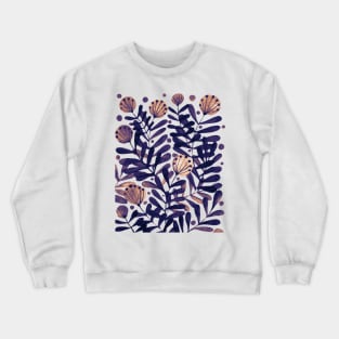 Flowers and foliage - purple autumn Crewneck Sweatshirt